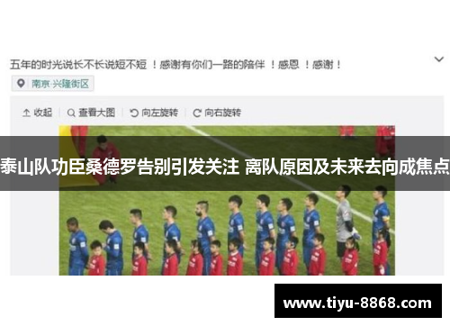 泰山队功臣桑德罗告别引发关注 离队原因及未来去向成焦点